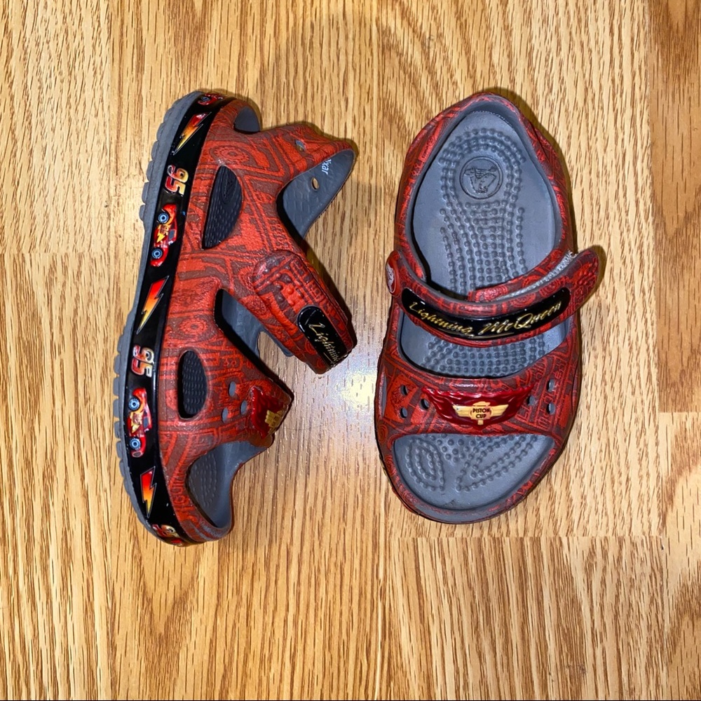 Crocs “lighting McQueen” sandals sz 5